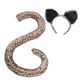 Underwraps UR28451OS Adult Leopard Tail &amp; Ears Set