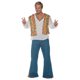 Underwraps UR28859STD Men's Flower Hippie Vest