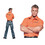 Underwraps UR29134XL Men's Orange Prisoner Shirt Costume - Extra Large
