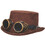 Underwraps UR29526OS Adult's Brown Faux Suede Steampunk Hat with Gold Goggles