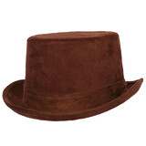 Underwraps UR-29583 Top Hat Faux Suede Adult Brown