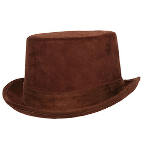Underwraps UR29583 Adult's Brown Faux Suede Top Hat