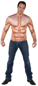 Underwraps UR29708 Men's Photo Real Shirt Muscle Padded Costume