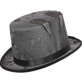 Underwraps UR29865 Adult's Black Tattered Top Hat