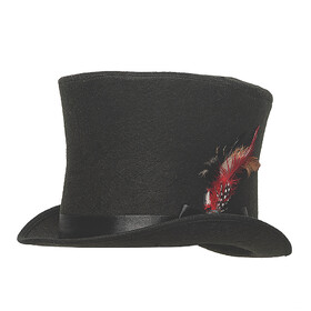Underwraps UR30042OS Adult's Black Dickens Top Hat