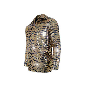 Underwraps UR30303 Tiger Shirt Gold Sequin Adult