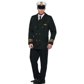 Underwraps Deluxe Pan Am Air Pilot Adult Costume