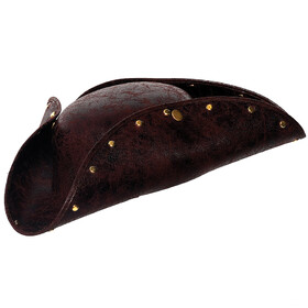Underwraps UR30570 Adult's Tricorne Hat with Gold Studs