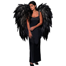 Underwraps 40" Featherless Black Angel Wings