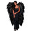 Underwraps UR30679BK 58" Full-Length Featherless Black Angel Wings