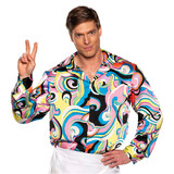 Underwraps Men's 60s Multicolor Costume Shirt