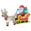 Morris Costumes VA1012 Blow Up Inflatable Santa On Sleigh Inflatable Outdoor Yard Decoration
