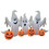 Morris Costumes VA1016 73" Blow Up Inflatable Ghosts with Pumpkins Outdoor Halloween Yard Decoration