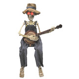Magic Power VA111 Skeleton Playing Banjo Animated Halloween Decoration