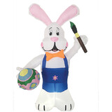 Morris Costumes VAHE0016 Blow Up Inflatable 7 ft. Bunny Outdoor Yard Decoration with Easter Egg