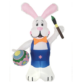 Morris Costumes VAHE0016 Blow Up Inflatable 7 ft. Bunny Outdoor Yard Decoration with Easter Egg