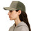 TOPTIE Suede Mesh Baseball Cap, Breathable Snapback Trucker Cap, 5-Panel Unisex Adjustable Sports Hat for Outdoor - Olive Green