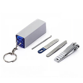 Aspire 4-Piece Manicure Set with a Keychain, Personalized Personal Care Kit, Manicure Pillar