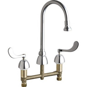 Chicago Faucets C786ABCP Two Handle Kitchen Faucet