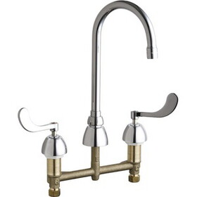 Chicago Faucets 786-E3ABCP Two Handle Kitchen Faucet