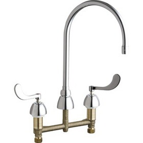 Chicago Faucets 786-GN8AE3ABCP Two Handle Kitchen Faucet