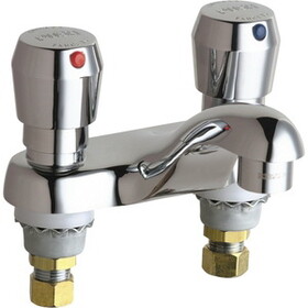 Chicago Faucets C802V665ABCP "MVP" Self Closing / Metering Bathroom Sink Faucet