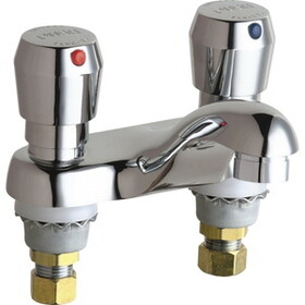 Chicago Faucets 802-VE2805-665ABCP 4'' Centerset Bathroom Sink Faucet