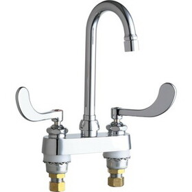 Chicago Faucets C895317E28055ABCP Two Handle Kitchen Faucet