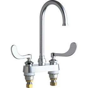 Chicago Faucets 895-317GN2FCXKABCP Two Handle Kitchen Faucet
