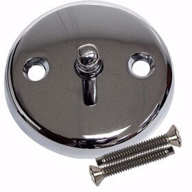 Jones Stephens 143850 Chrome Plated Two-Hole Trip Lever Overflow Plate with Screws