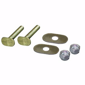 Jones Stephens C02001 50 Pairs of 1/4" x 2-1/4" Brass Plated Closet Bolts with Zinc Plated Oval Washers and Acorn Nuts