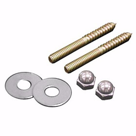 Jones Stephens C02210 50 Pairs of 1/4" x 2-1/2" Brass Plated Closet Screws with Round Washers and Nuts