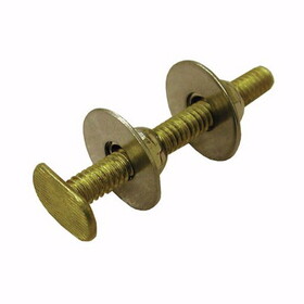 Jones Stephens C02997 Elite 50 Pair Pack of 1/4" x 3-1/2" Brass Plated Closet Bolts with 4 Round Washers and 4 Acorn Nuts