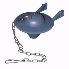 Jones Stephens 143613 2" Blue Vinyl Toilet Flapper with 9" Stainless Steel Chain and Hook