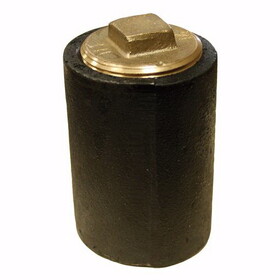 Jones Stephens C38004 4" Plain End Cleanout Long Pattern with 3" Raised Head (low sq.) Southern Code Plug - 4" Height