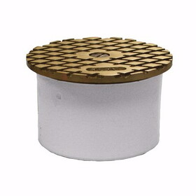 Jones Stephens C60172 3" PVC Inside Pipe Fit Cleanout with 3-1/2" Nickel Bronze Round Cover