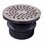 Jones Stephens D53017 4" PVC Hub Fit Drain Base with 3-1/2" Plastic Spud and 6" Stainless Steel Strainer, Price/EACH