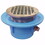 Jones Stephens D67027 2" No Hub Code Blue Slab Drain with 7" Pan and 5" Nickel Bronze Square Strainer - Height 3-3/4" - 5-1/8", Price/EACH