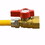 Jones Stephens G70225 3/8" OD (1/4" ID) Gas Connector Assembly, Yellow Coated, 1/2" MIP x 1/2" FIP Ball Valve x 60", Price/EACH