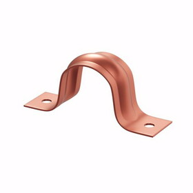 Jones Stephens H16050 1/2" CTS Pipe Strap, Two-Hole, Solid Copper