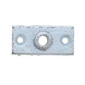 Jones Stephens H81375 3/8" Cast Iron Pipe Support Ceiling Plate, Zinc Finish