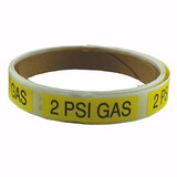 Jones Stephens J40481 Gas Line Marking Labels, 2 PSI GAS