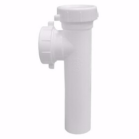 Jones Stephens P37009 1-1/2" White Plastic Slip Joint End Outlet Tee Only with Baffle