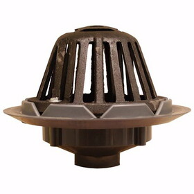 Jones Stephens R18005 3" PVC Roof Drain with Cast Iron Dome