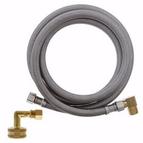 Jones Stephens S04275 3/8"x3/8"x60" Dishwasher Connector with 3/4" Female Garden Hose Thread, 90&#176; Elbow Fitting, 3/8" MIP 90&#176; Elbow