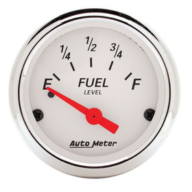 AutoMeter 1318 GAUGE; FUEL LEVEL; 2 1/16in.; 0OE TO 30OF; ELEC; ARCTIC WHITE
