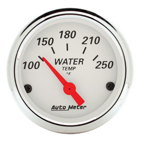 AutoMeter 1337 GAUGE; WATER TEMP; 2 1/16in.; 250deg.F; ELEC; ARCTIC WHITE