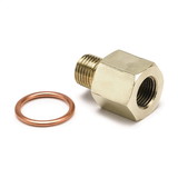 AutoMeter 2265 FITTING; ADAPTER; METRIC; M10X1 MALE TO 1/8in. NPTF FEMALE; BRASS