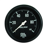 AutoMeter 2312 GAUGE; OIL PRESSURE; 2 5/8in. 0-100PSI; MECHANICAL; BLACK; AUTOGAGE