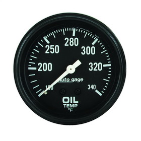 AutoMeter 2314 GAUGE; OIL TEMPERATURE; 2 5/8in. 100-340deg.F; MECHANICAL; BLACK; AUTOGAGE
